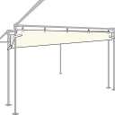 TentandTable 20 Foot Vinyl Rain Gutter for West Coast Frame Style Party Tents, Heavy Duty Waterproof Water Diverter for Event Canopies and Commercial Tents, White, Tent not Included