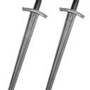 Crusader Knight Toy Sword,27.5" Plastics Sword Medieval Warrior Costume Accessories for Halloween Cosplay LARP,Props, 2pcs Simple, Large
