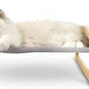 7 Ruby Road Elevated Cat Bed Cot with 2 Washable Covers, Wooden Cat Hammock Bed Chair, Modern Raised Pet Beds & Furniture for Indoor and Large Cats, Kitten, Dog, Puppy and Small Dogs