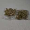 Cindeer 40 Pieces Christmas Tree Decorations Include 20 Glitter Berries Stems and 20 Xmas Tree Pick Leaves Fake Christmas Picks Artificial Pine Needles Glitter Sticks for DIY Wreath (Gold)