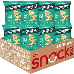 PopCorners Popped Corn Snacks, Sea Salt, 1 Ounce (Pack of 40) (Packaging May Vary), Use By OCT 7/2025