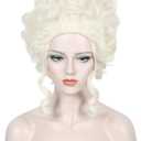 Linfairy Short Blonde Wig for Women fits 50s 80s Costume