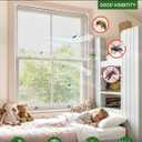 Paramondo DIY Magnetic Window Screen, Durable White Frames with Gray Fiberglass Mesh, 39 x 59 Adjustable No Drilling Cut-to-Fit Screens for House Windows
