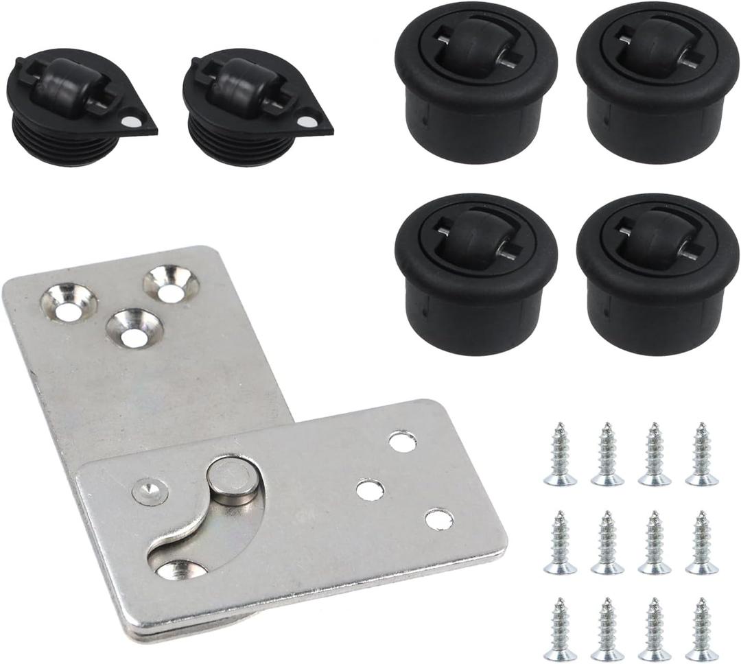 Geesatis 90 Rotating Table Hinges,Multifunctional Folding Table Connect Hinges,Cold Rolled Steel Swivel Hinge,1Sets,Opens Left