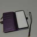 Defencase for iPhone 15 Pro Magnetic Wallet Case Compatible with Magsafe with RFID Blocking Zipper Strap Card Holder for Women, PU Leather Detachable Phone Case for iPhone 15 Pro (6.1 inches), Purple