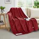 Heated Blanket Electric Throw 50" x 60" -Heated Throw Blanket with 5 Heating Levels & 3 Hours Auto Off,Machine Washable,ETL & FCC Certification, Red