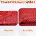 Homaxy 100% Cotton Waffle Weave Kitchen Dish Towels, Ultra Soft Absorbent Quick Drying Cleaning Towel, 13 x 28 Inches, 6-Pack, Red