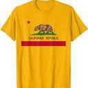California Republic Flag Shirt Men Women Kids Toddler T-Shirt S