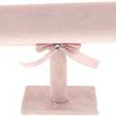 Jewellery Display Holder T Bar Velvet Black Jewellery Display Stand Showcase Organizer for Bracelets, Watches, Necklaces, Decorative Chains - Pink