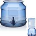 GlikCeil 5 Gallon Water Jug Dispenser Base with Spout for 3 to 5 Gallon Bottle Plastic Water Jug Holder Containers for Stand or Countertop(Blue)