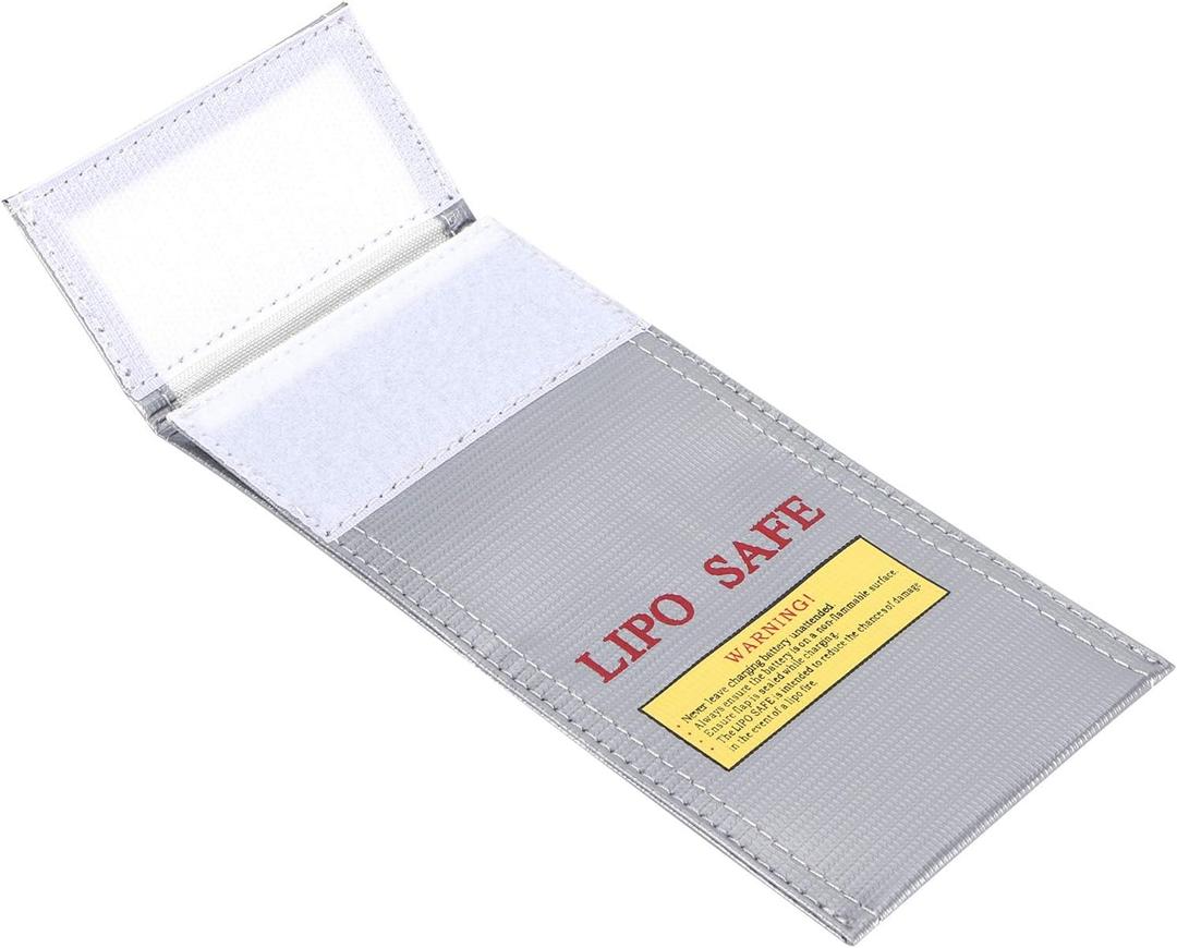 Fdit 10x20cm Battery Safety Bag Lithium-Ion Battery Bag Fireproof and Explosion-Proof Bag for Lithium Battery
