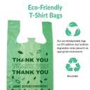 Reli. Eco-Friendly Green Bags | 125 Count | Biodegradable Thank You Bags | 11.5 x 6.5 x 22 Strong Shopping Bags with Handles, Ideal for Restaurants, Retail Shops, Grocery Stores & Food Service, Medium