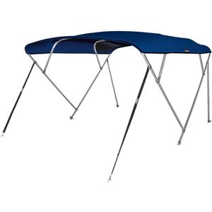 MSC 3 Bow 4 Bow Bimini Top Boat Cover with Rear Support Pole and Storage Boot(Navy, 4 Bow 8'L x 54" H x 91"-96" W)