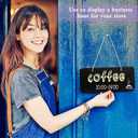 12 Rectangular Chalkboard Signs, Hanging Signs for Office, Welcome & Message Boards, 7x3 Inch Blanks