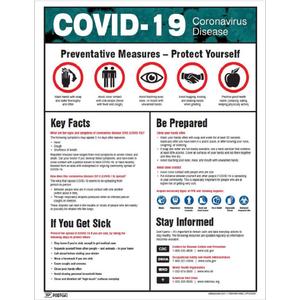 Safety Poster 28" x 22", Red/Blue/Green/Black on White (SP125300J)