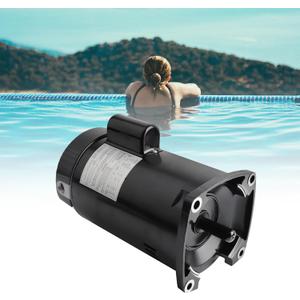 B2854 Pool Pump Motor 1.5 HP Square Flange 56Y Frame 1.1 Service Factor 230/115 Volts 8.0/16.0 Amps Replaces Cen-tury 1-1/2 HP Pool Pump Motor B854 Compatible with Pentair WhisperFlo Pumps Etc