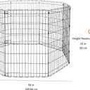 Amazon Basics Portable Foldable Octagonal Metal Exercise Dog Playpen, Indoor/Outdoor Pet Fence, No Door, 8 Panels, Medium, 60 x 60 x 36 inches, Black