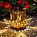Solar Lanterns Outdoor Waterproof, Garden Decor for Yard, Hummingbird Hanging Lantern Solar Garden Lights Decorations for Patio Lawn Porch Outside Decorative Christmas Birthday Gift Mom Grandma Women