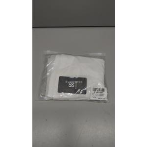 SUUKSESS Women Sexy Mesh Sheer Crop Tank Tops Sleeveless Ruched Going Out Tops (Medium, Snow White)