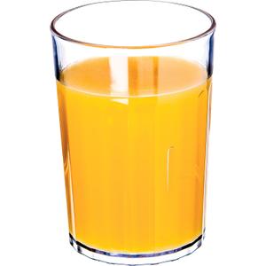 Carlisle FoodService Products Bistro Tumbler Plastic Tumbler for Restaurants, Catering, Kitchens, Plastic, 8.4 Ounces, Clear