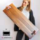 Babilonia Extra Large Charcuterie Board with Handles, 36 x 12 Inch Premium Acacia Wood Tray, Reversible Long Wooden Serving Platters for Meat, Cheese, and Party Appetizers