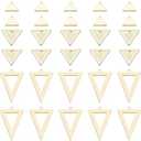 SUNNYCLUE 1 Box 12PCs 3 Styles Real 18K Gold Plated Pendants Brass Triangle Charms Hollow Geometric Charm Dangles for Beginners DIY Earring Necklace Bracelet Jewellery Making Adults