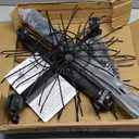 Hypergiant Retail Display Stand 7 Tier Rotating Rack For Store Display Shelves,Jewelry Keyring Socking Hats,Movable Shop Spinner for Toys Show ,Black,Adjustable height