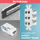 Everest 45 Angled RJ45 Cat6 Keystone Jacks 20-Pack in White - Slim Profile Female RJ45 Connectors - Cat 6 Keystone Jack - Compatible with 45 Angled Speed Termination Tool - 45Term (B0BL3GS7ZY)