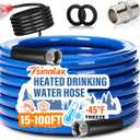 15FT 30FT Heated Water Hose for Rv,-45  Antifreeze Heated Garden Water Hose,Lead-Free & BPA-Free, Rv Freshwater Hoses with Fittings, Rv Accessories