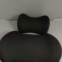 Car Headrest & Lumbar Support Cushion Ergonomic Car Seat Neck Back Rest Pillows Orthopedic Memory Foam Head Rest and Lower Lumbar Support Pillow Set Backrest Driving Seat Office Chair Support (Black)
