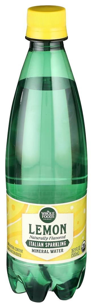 Whole Foods Market, Lemon Sparkling Mineral - unit, 500 ml (EXP 07/24/26)