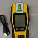 PREXISO 2-in-1 Stud Finder with Laser Level, Rechargeable Multi Surface Cross Line Laser & Wall Stud Scanners Tool for Hanging Frames & Picture, Wood Ac Wire Metal Studs Joist Pipe Detection