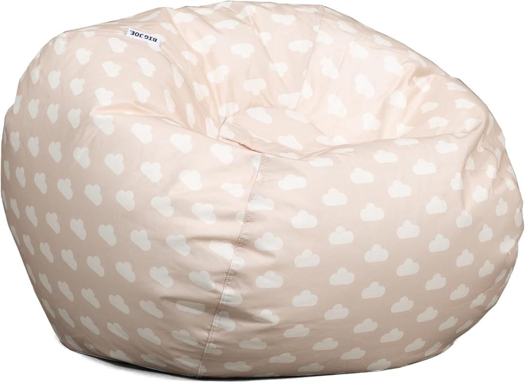Big Joe Classic Bean Bag Chair, Mini Clouds Oat Smartmax, Durable Polyester Nylon Blend, 2 feet Round (Single)