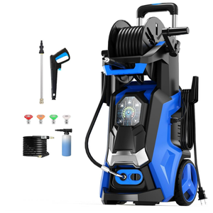 Electric Pressure Washer 5000PSI-Max 3.6GPM Power Washer Touch Screen Adjustable Pressure,4 Nozzles and 500ml Foam Cannon Power Washer Cleaning for Patio (Blue)