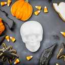 Gadpiparty 6Pcs Foam Skull Heads for Halloween Decoration DIY White Foam Skull Shapes for Crafting Painting Hanging Lightweight Easy to Personalize for Indoor Outdoor Scary Decor