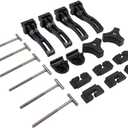 Truck Tonneau Cover Replacement Installation Accessory | Fit for Tri-fold & Quad-fold Truck Bed Cover Hard Folding | Include T-bar (T-Bolt), Tonneau Cover Front Clamp, 4X Rear Clamp