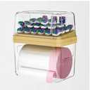ZZWILLB 2in1 Trash Bag Dispenser & Laundry/Dishwasher Pods Container, Clear Acrylic Garbage Bag Organizer with Removable Lids, Under Sink Kitchen Storage Box