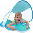 Baby Pool Float, Meegoo Baby Swim Float with Removable Canopy and UPF50+ Protection, Infant Inflatable Pool Float for Babies Age of 3-36 Months,Swimming Trainer, XL