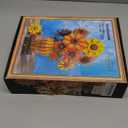 PLAXSOON Sunflower Building Set with Lights Vase Base, Flowers Botanical Collection Building Block for Adult Women Girls 12+, Gift for Mothers Day, 1180PCS Art Bouquet Bonsai Plant Building Kit