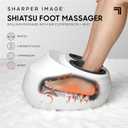 Sharper Image Electric Shiatsu Foot Massager with Heat & Air Compression, Deep Kneading Rollers & Washable Cover, Targets Heels, Balls & Arches up to Mens Size 12, Gift for Women & Men