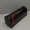 Black Metal Mailboxes for Outside Post Mount, Standard Mail Box, Galvanized Steel Heavy Duty Mailbox, Medium Capacity, 19 x 8.7 x 6.7 inches