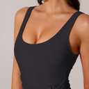 RXRXCOCO Women One Piece Swimsuit Tummy Control Cute Waist Tie Slimming Bathing Suit Cutout Full Coverage Swimwear (Black, L)