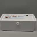 Power Strip Cover Box - Effectively Baby Proofs Power Strip with Patented Dual Lock. Convenient Side Openings for Cords & Cables. Protects Small Hands & Fingers (White)
