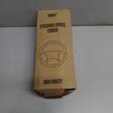 D Shaped Steering Wheel Cover Great Grip with 3D Honeycomb Hole, Anti-Slip Sporty Design, Small 13.5-14 inch(Black with Burgundy)