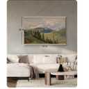 VIYYIEA Extra Large Canvas Wall Art, 36x54 Inch Mountain Landscape Oil Painting Style, Vintage Nature Wall Decor for Living Room, Bedroom, Above Sofa