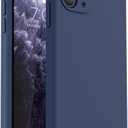 Vooii Compatible with iPhone 11 Pro Case, Upgraded Liquid Silicone with [Flat Edges] [Camera Protection] [Soft Anti-Scratch Microfiber Lining] Phone Case for iPhone 11 Pro 5.8 inch - Navy Blue