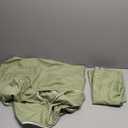White Classic Forest Green Bed Sheets W Zipper & 2 Pillow Cases
