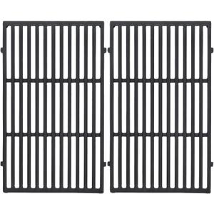 Leship 19.5 inch Cooking Grates Replace for Weber 7524, 7528, Weber Genesis 300 Series Genesis E310 E320 E330 S310 S320 S330 EP310 EP320 EP330 Grills, Cast Iron Grill Grates (19.5" x 12.9" Each)