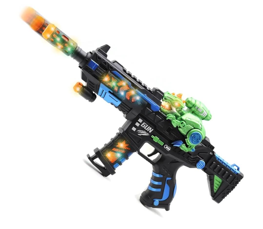 Dinosaur Light Up Toy Gun with Sound Effects, Noise-Making Gun Toys for Kids Indoor/Outdoor Play & Halloween Costume, Christmas Birthday Dinosaur Gifts for 3 4 5 6 7 Year Old Boys Toddlers