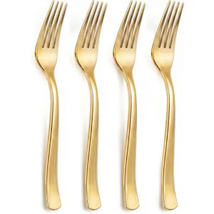 Dealusy 360 Count Extra Heavy Duty Gold Plastic Forks Disposable, BPA-Free, Heat Resistant, Solid and Durable Disposable Forks Bulk, Premium Plastic Forks heavy duty for Party Supply